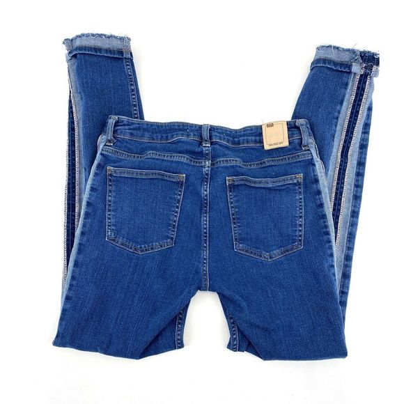 Zara Womens Size 6 Unfinished Side Hem Jeans - Picture 3 of 5